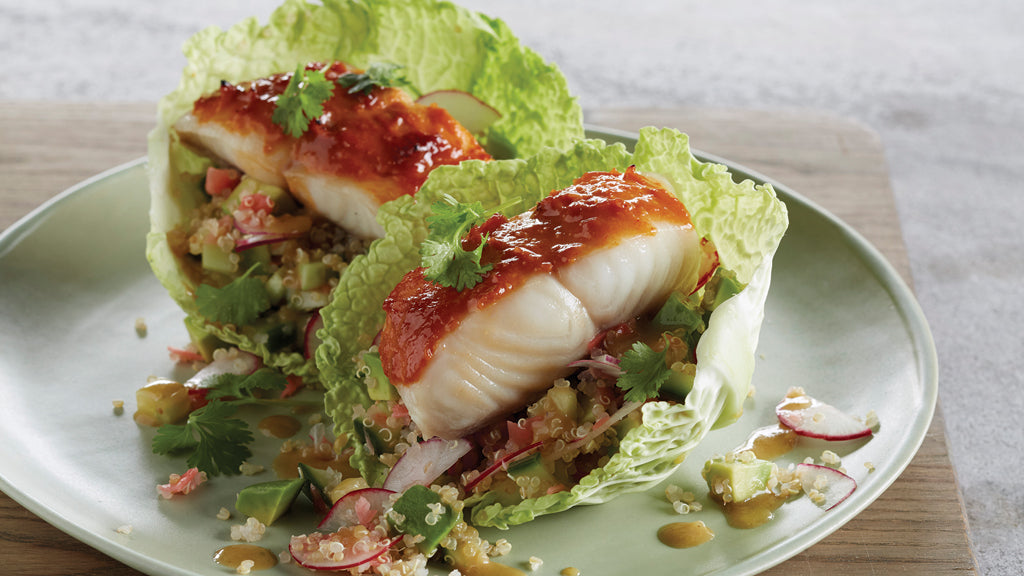 Spicy Sablefish Lettuce Wraps Healthy Seafood Recipes for Busy Moms