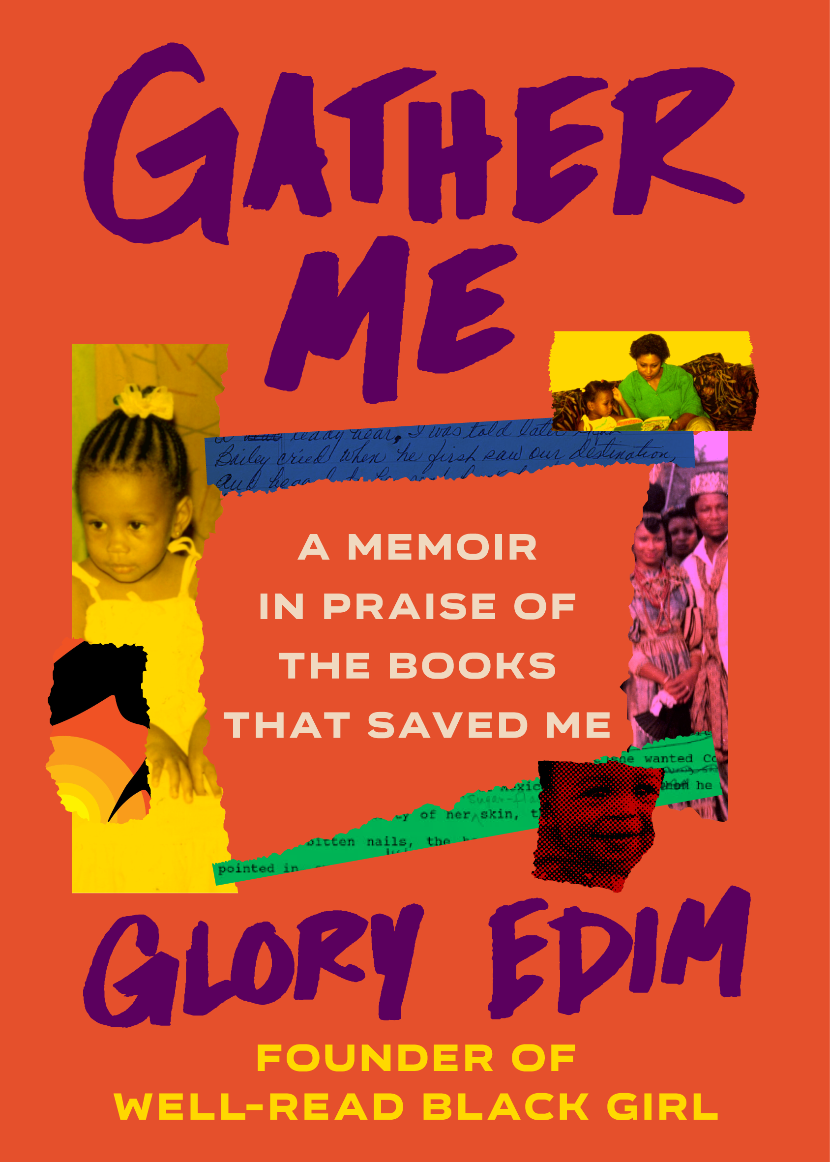Hardcover Book with Author Childhood Photos_Gather Me: A Memoir in Praise of the Books That Saved Me - By Glory Edim