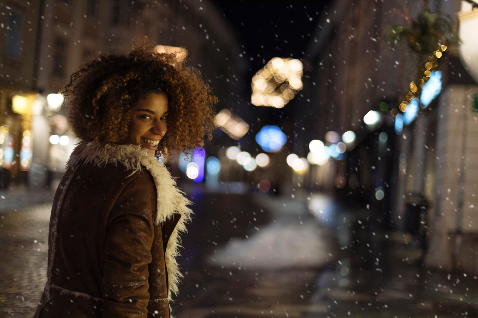 Black Woman in Snow in Winter_VERGE Lifestyle Magazine_Download the Digital Issues_Become Inspired_Style Beauty Culture